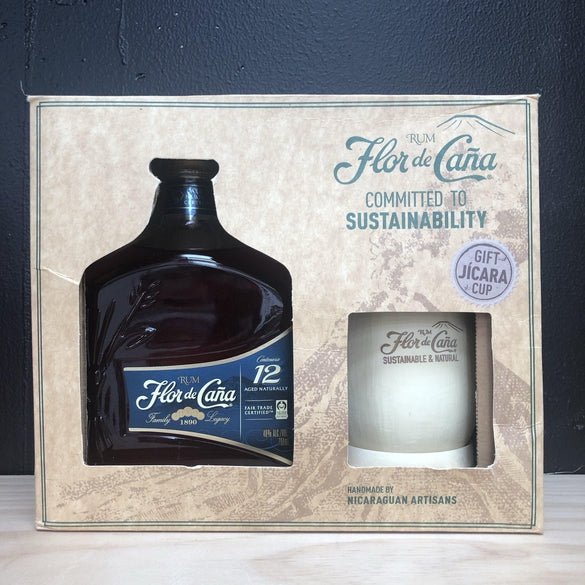 Flor de Cana Flor de Cana Centenario 12 Gift Pack with Jicara Cup Rum - The Beer Library