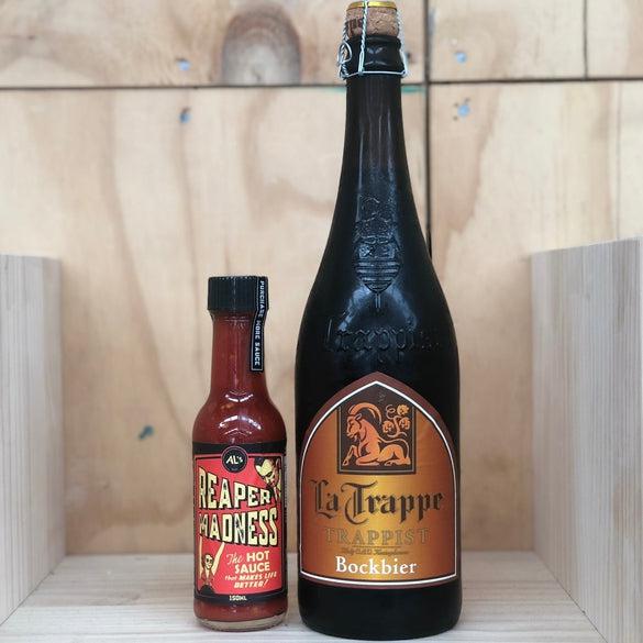 Al's Laboratory Bockbier & Reaper Madness Hot Sauce Pairing Food - The Beer Library