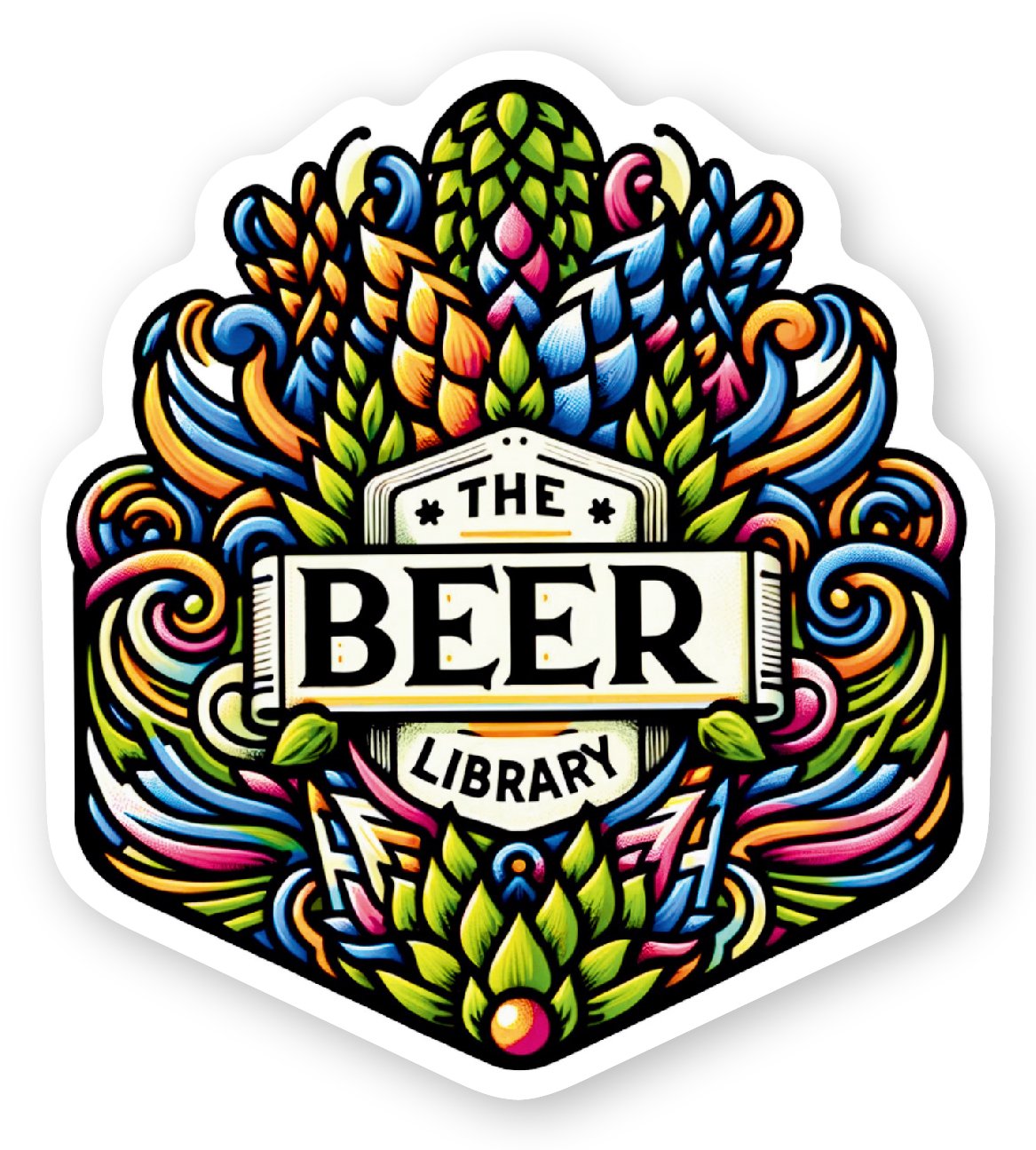 The Beer Library The Beer Library Vinyl Sticker Merchandise - The Beer Library